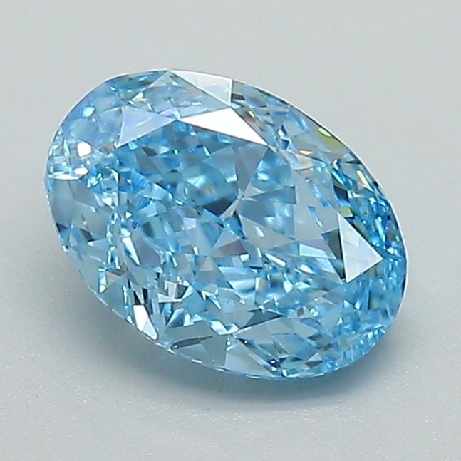 Loose Diamond - OVAL 1.09ct Fancy Vivid Blue VVS2: Loose Diamond - OVAL 1.09ct Fancy Vivid Blue VVS2 Source: This is a real non-mined Diamond that has been grown in a lab Shape: OVAL Carats: 1.09 Color: Fancy Vivid Blue Certification: IGI Video: