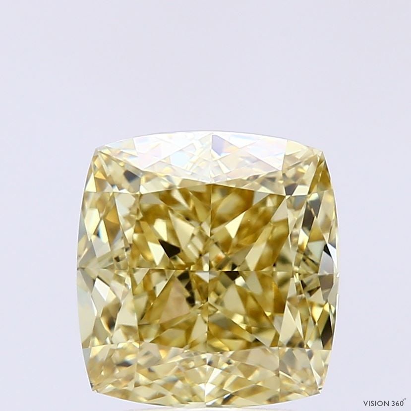 Loose Diamond - CUSHION MODIFIED 3.43ct Fancy Intense Yellow VS1: Loose Diamond - CUSHION MODIFIED 3.43ct Fancy Intense Yellow VS1 Source: This is a real non-mined Diamond that has been grown in a lab Shape: CUSHION MODIFIED Carats: 3.43 Color: Fancy Intense