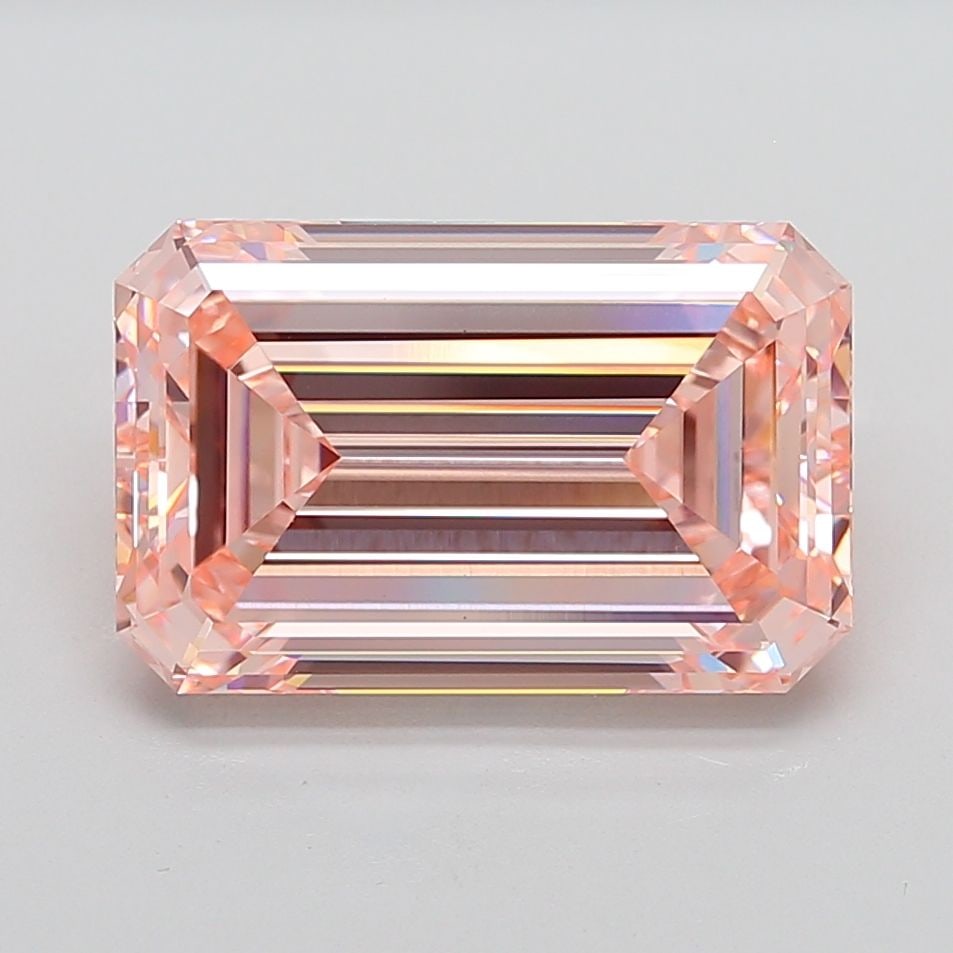 Loose Diamond - EMERALD 10.02ct Fancy Intense Pink VVS2: Loose Diamond - EMERALD 10.02ct Fancy Intense Pink VVS2 Source: This is a real non-mined Diamond that has been grown in a lab Shape: EMERALD Carats: 10.02 Color: Fancy Intense Pink Certification: