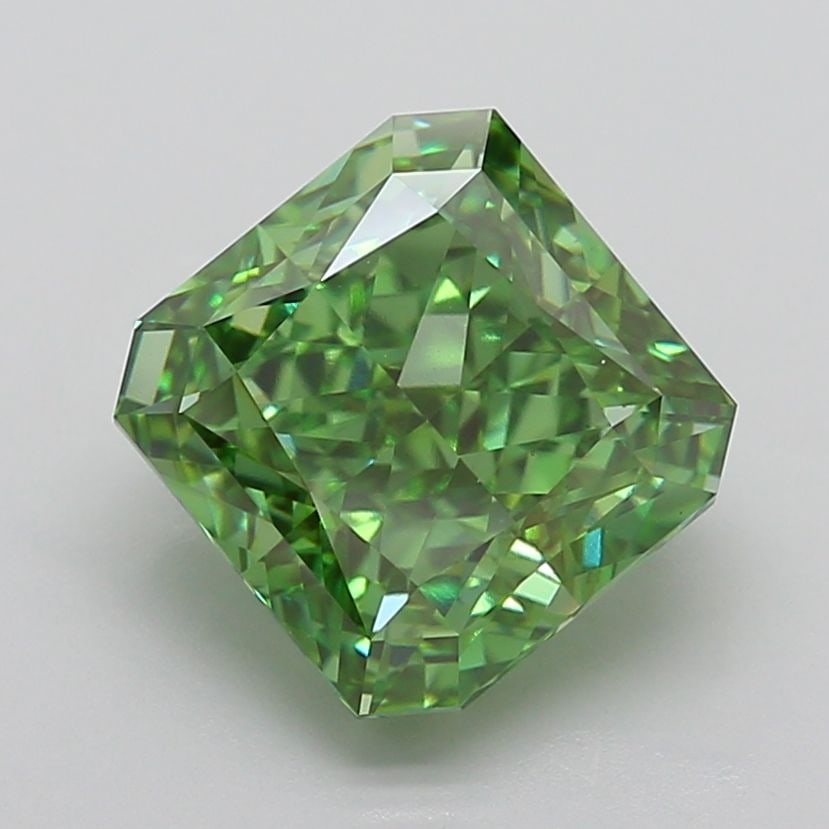Loose Diamond - SQUARE RADIANT 6.91ct Fancy Vivid Green VS1 (1 of 1)