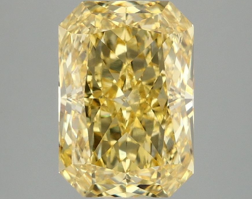 Loose Diamond - RADIANT 3.08ct Fancy Vivid Yellow VS1: Loose Diamond - RADIANT 3.08ct Fancy Vivid Yellow VS1 Source: This is a real non-mined Diamond that has been grown in a lab Shape: RADIANT Carats: 3.08 Color: Fancy Vivid Yellow Certification: IGI
