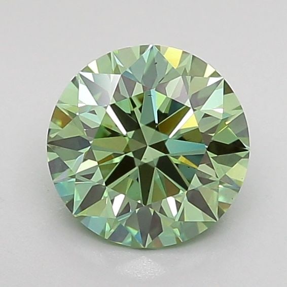 Ideal Loose Diamond - ROUND 1.21ct Fancy Vivid Green VS2: Ideal Loose Diamond - ROUND 1.21ct Fancy Vivid Green VS2 Source: This is a real non-mined Diamond that has been grown in a lab Shape: ROUND Carats: 1.21 Color: Fancy Vivid Green Certification: IGI