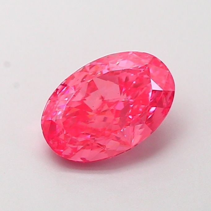 Loose Diamond - OVAL 1.04ct Fancy Vivid Pink VS1: Loose Diamond - OVAL 1.04ct Fancy Vivid Pink VS1 Source: This is a real non-mined Diamond that has been grown in a lab Shape: OVAL Carats: 1.04 Color: Fancy Vivid Pink Certification: IGI Video: