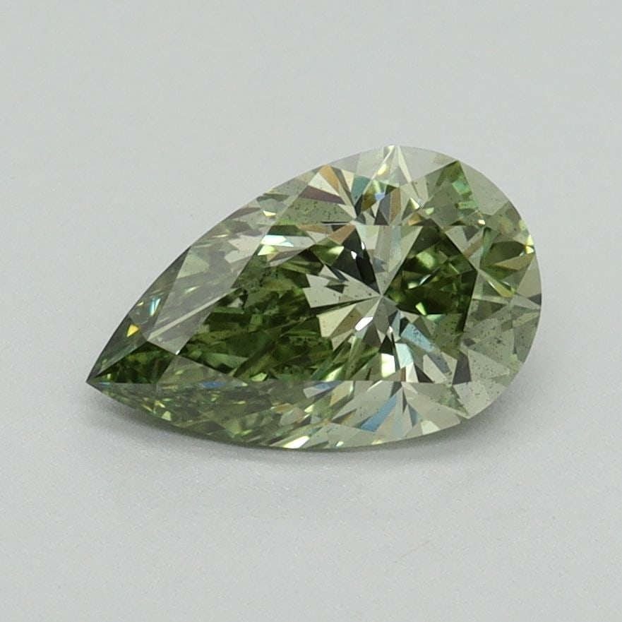 Loose Diamond - PEAR 1.01ct Fancy Vivid Green SI1: Loose Diamond - PEAR 1.01ct Fancy Vivid Green SI1 Source: This is a real non-mined Diamond that has been grown in a lab Shape: PEAR Carats: 1.01 Color: Fancy Vivid Green Certification: IGI Video: