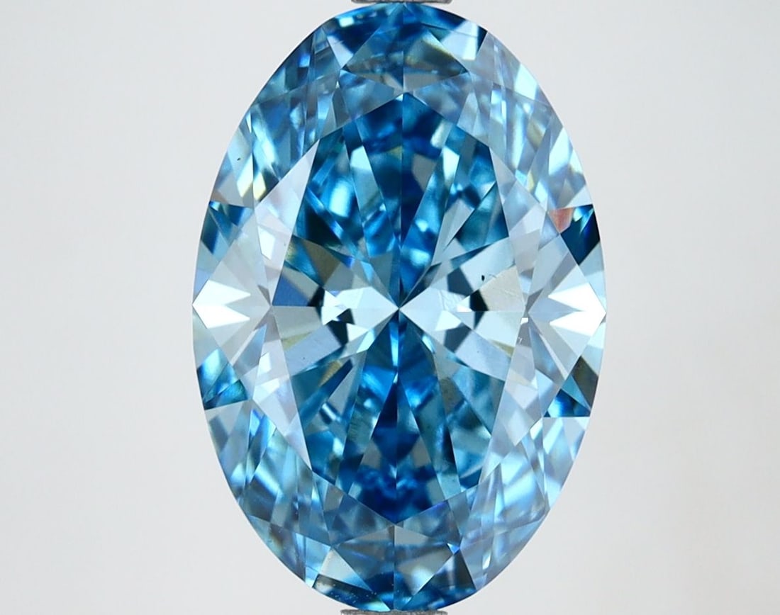 Loose Diamond - OVAL 3.47ct Fancy Vivid Blue VS1 (1 of 1)
