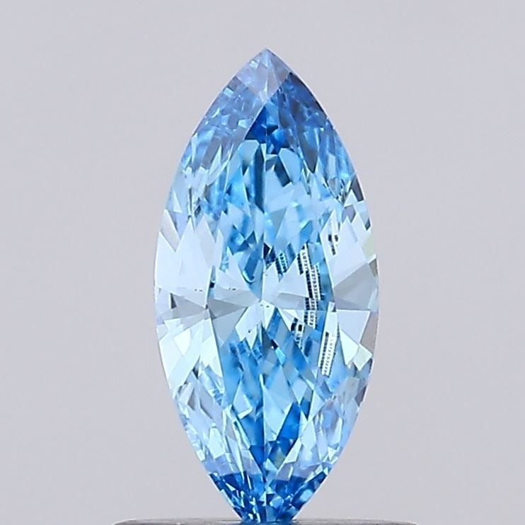 Loose Diamond - MARQUISE 0.53ct Fancy Vivid Blue VS1: Loose Diamond - MARQUISE 0.53ct Fancy Vivid Blue VS1 Source: This is a real non-mined Diamond that has been grown in a lab Shape: MARQUISE Carats: 0.53 Color: Fancy Vivid Blue Certification: IGI Video
