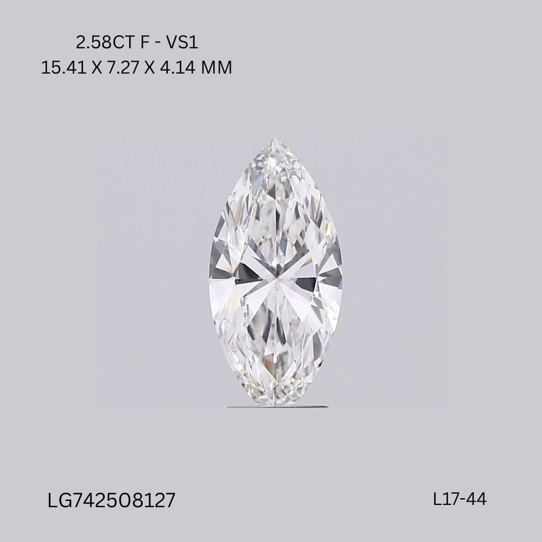 Loose Diamond - MARQUISE 2.58ct F VS1 (1 of 1)
