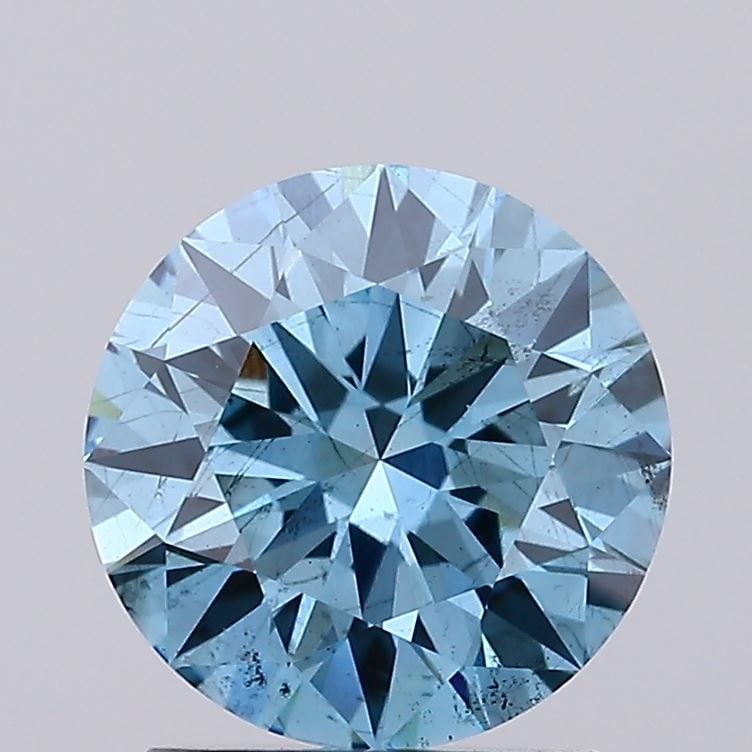 Ideal Loose Diamond - ROUND 1.55ct Fancy Vivid Blue SI2 (1 of 1)