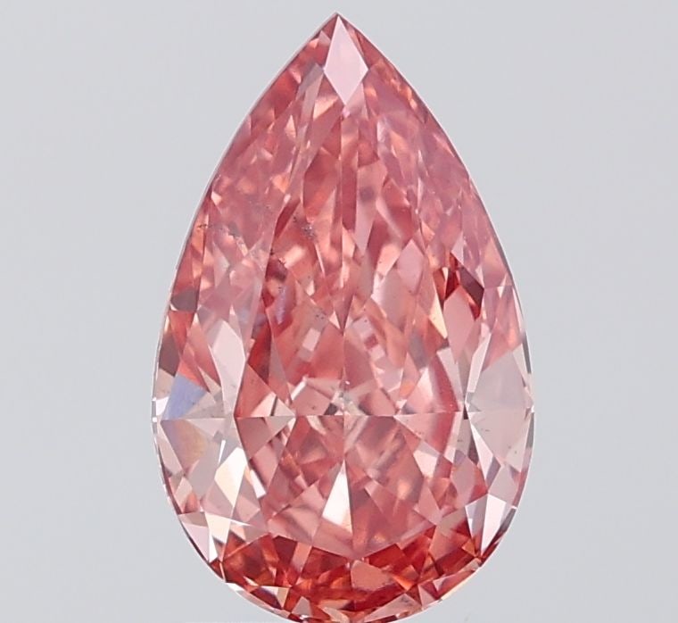 Loose Diamond - PEAR 2.07ct Fancy Vivid Brownish Pink VS2 (1 of 1)