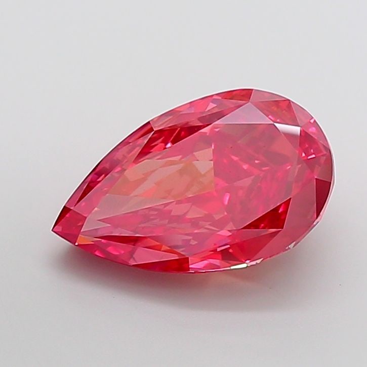 Loose Diamond - PEAR 7.45ct Fancy Vivid Red VS2: Loose Diamond - PEAR 7.45ct Fancy Vivid Red VS2 Source: This is a real non-mined Diamond that has been grown in a lab Shape: PEAR Carats: 7.45 Color: Fancy Vivid Red Certification: IGI Video:
