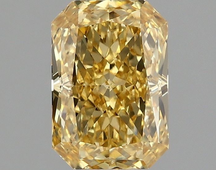 Loose Diamond - RADIANT 1.58ct Fancy Vivid Yellow VS1: Loose Diamond - RADIANT 1.58ct Fancy Vivid Yellow VS1 Source: This is a real non-mined Diamond that has been grown in a lab Shape: RADIANT Carats: 1.58 Color: Fancy Vivid Yellow Certification: IGI Vid