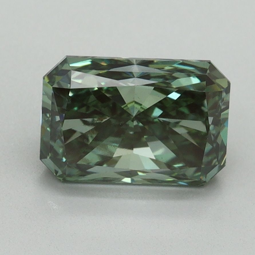 Loose Diamond - RADIANT 2.11ct Fancy Vivid Green VS2: Loose Diamond - RADIANT 2.11ct Fancy Vivid Green VS2 Source: This is a real non-mined Diamond that has been grown in a lab Shape: RADIANT Carats: 2.11 Color: Fancy Vivid Green Certification: IGI Video