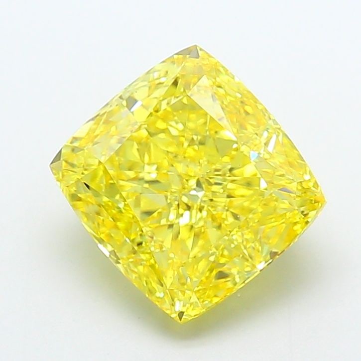 Loose Diamond - CUSHION MODIFIED 6.06ct Fancy Vivid Yellow VVS2: Loose Diamond - CUSHION MODIFIED 6.06ct Fancy Vivid Yellow VVS2 Source: This is a real non-mined Diamond that has been grown in a lab Shape: CUSHION MODIFIED Carats: 6.06 Color: Fancy Vivid Yellow Cer
