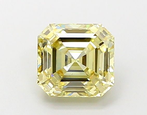 Loose Diamond - ASSCHER 1.0ct Fancy Light Yellow VS1: Loose Diamond - ASSCHER 1.0ct Fancy Light Yellow VS1 Source: This is a real non-mined Diamond that has been grown in a lab Shape: ASSCHER Carats: 1.0 Color: Fancy Light Yellow Certification: IGI Video