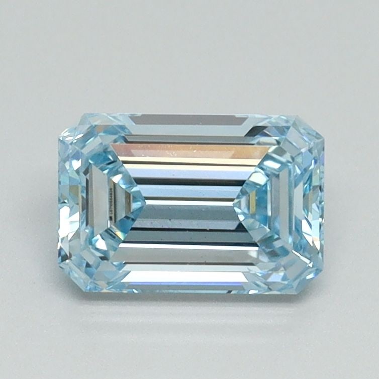 Loose Diamond - EMERALD 1.01ct Fancy Vivid Blue VS1: Loose Diamond - EMERALD 1.01ct Fancy Vivid Blue VS1 Source: This is a real non-mined Diamond that has been grown in a lab Shape: EMERALD Carats: 1.01 Color: Fancy Vivid Blue Certification: IGI Video: