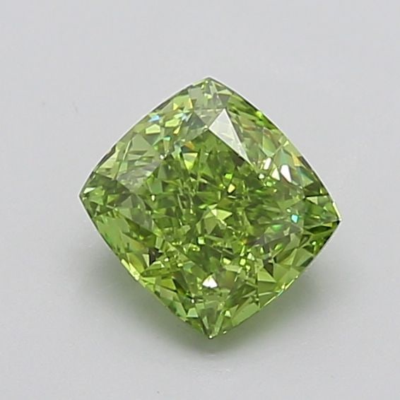 Loose Diamond - CUSHION MODIFIED 1.58ct Fancy Vivid Green VS1: Loose Diamond - CUSHION MODIFIED 1.58ct Fancy Vivid Green VS1 Source: This is a real non-mined Diamond that has been grown in a lab Shape: CUSHION MODIFIED Carats: 1.58 Color: Fancy Vivid Green Certif