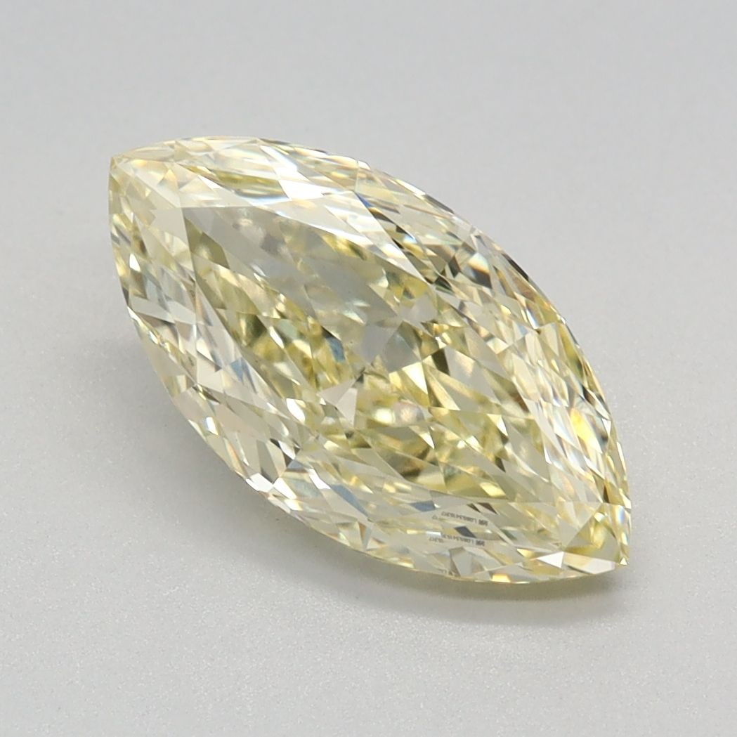 Loose Diamond - MARQUISE 1.61ct Fancy Yellow VVS2: Loose Diamond - MARQUISE 1.61ct Fancy Yellow VVS2 Source: This is a real non-mined Diamond that has been grown in a lab Shape: MARQUISE Carats: 1.61 Color: Fancy Yellow Certification: IGI Video: