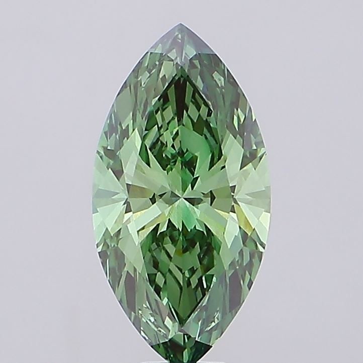 Loose Diamond - MARQUISE 9.09ct Fancy Vivid Green VVS2: Loose Diamond - MARQUISE 9.09ct Fancy Vivid Green VVS2 Source: This is a real non-mined Diamond that has been grown in a lab Shape: MARQUISE Carats: 9.09 Color: Fancy Vivid Green Certification: IGI Vi