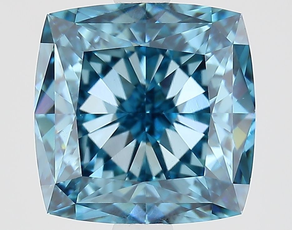 Loose Diamond - CUSHION MODIFIED 3.59ct Fancy Vivid Blue VVS2: Loose Diamond - CUSHION MODIFIED 3.59ct Fancy Vivid Blue VVS2 Source: This is a real non-mined Diamond that has been grown in a lab Shape: CUSHION MODIFIED Carats: 3.59 Color: Fancy Vivid Blue Certifi
