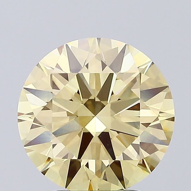 Ideal Loose Diamond - ROUND 3.01ct Fancy Light Yellow VVS2: Ideal Loose Diamond - ROUND 3.01ct Fancy Light Yellow VVS2 Source: This is a real non-mined Diamond that has been grown in a lab Shape: ROUND Carats: 3.01 Color: Fancy Light Yellow Certification: IGI