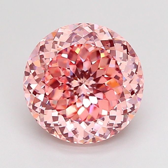 Loose Diamond - ROUND 2.25ct Fancy Intense Pink VS1: Loose Diamond - ROUND 2.25ct Fancy Intense Pink VS1 Source: This is a real non-mined Diamond that has been grown in a lab Shape: ROUND Carats: 2.25 Color: Fancy Intense Pink Certification: IGI Video:
