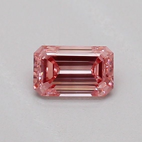 Loose Diamond - EMERALD 0.19ct Fancy Vivid Pink VS1: Loose Diamond - EMERALD 0.19ct Fancy Vivid Pink VS1 Source: This is a real non-mined Diamond that has been grown in a lab Shape: EMERALD Carats: 0.19 Color: Fancy Vivid Pink Certification: IGI Video: