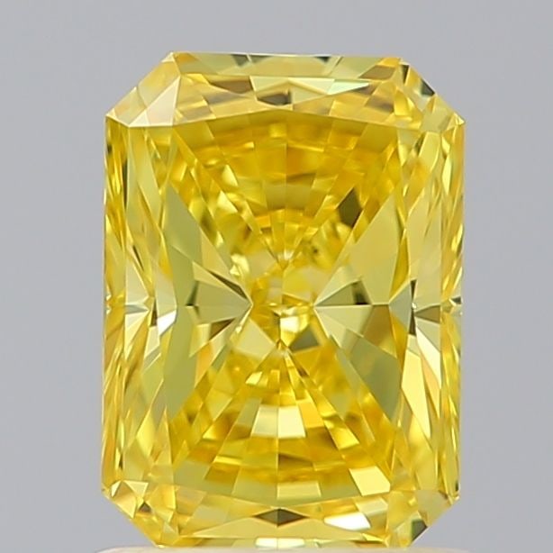 Loose Diamond - RADIANT 1.05ct Fancy Vivid Yellow VVS1: Loose Diamond - RADIANT 1.05ct Fancy Vivid Yellow VVS1 Source: This is a real non-mined Diamond that has been grown in a lab Shape: RADIANT Carats: 1.05 Color: Fancy Vivid Yellow Certification: IGI Vi