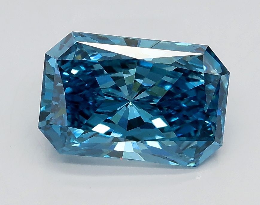 Loose Diamond - RADIANT 1.43ct Fancy Vivid Blue VS1: Loose Diamond - RADIANT 1.43ct Fancy Vivid Blue VS1 Source: This is a real non-mined Diamond that has been grown in a lab Shape: RADIANT Carats: 1.43 Color: Fancy Vivid Blue Certification: IGI Video: