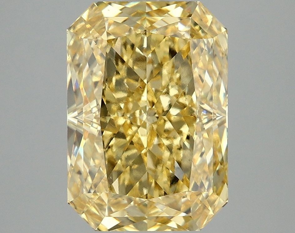 Loose Diamond - RADIANT 4.07ct Fancy Vivid Yellow VS1: Loose Diamond - RADIANT 4.07ct Fancy Vivid Yellow VS1 Source: This is a real non-mined Diamond that has been grown in a lab Shape: RADIANT Carats: 4.07 Color: Fancy Vivid Yellow Certification: IGI Vid