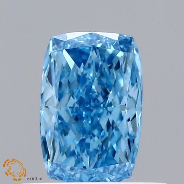 Loose Diamond - CUSHION MODIFIED 0.48ct Fancy Vivid Blue VVS2: Loose Diamond - CUSHION MODIFIED 0.48ct Fancy Vivid Blue VVS2 Source: This is a real non-mined Diamond that has been grown in a lab Shape: CUSHION MODIFIED Carats: 0.48 Color: Fancy Vivid Blue Certifi