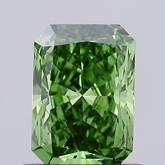 Loose Diamond - RADIANT 0.73ct Fancy Vivid Green VVS2: Loose Diamond - RADIANT 0.73ct Fancy Vivid Green VVS2 Source: This is a real non-mined Diamond that has been grown in a lab Shape: RADIANT Carats: 0.73 Color: Fancy Vivid Green Certification: IGI Vide