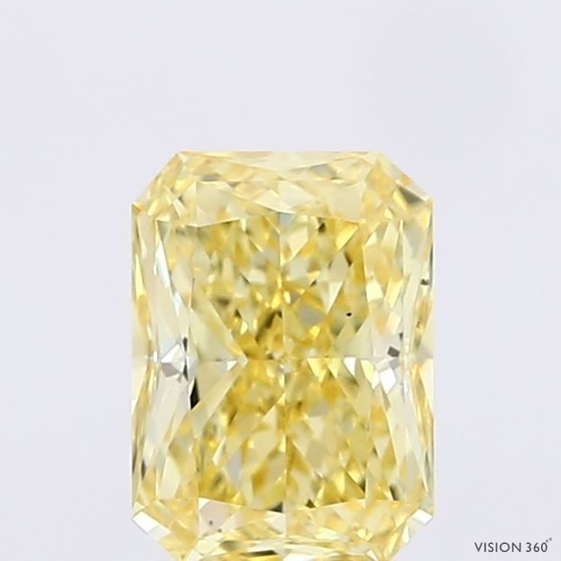 Loose Diamond - RADIANT 1.08ct Fancy Vivid Yellow VS2: Loose Diamond - RADIANT 1.08ct Fancy Vivid Yellow VS2 Source: This is a real non-mined Diamond that has been grown in a lab Shape: RADIANT Carats: 1.08 Color: Fancy Vivid Yellow Certification: IGI Vid