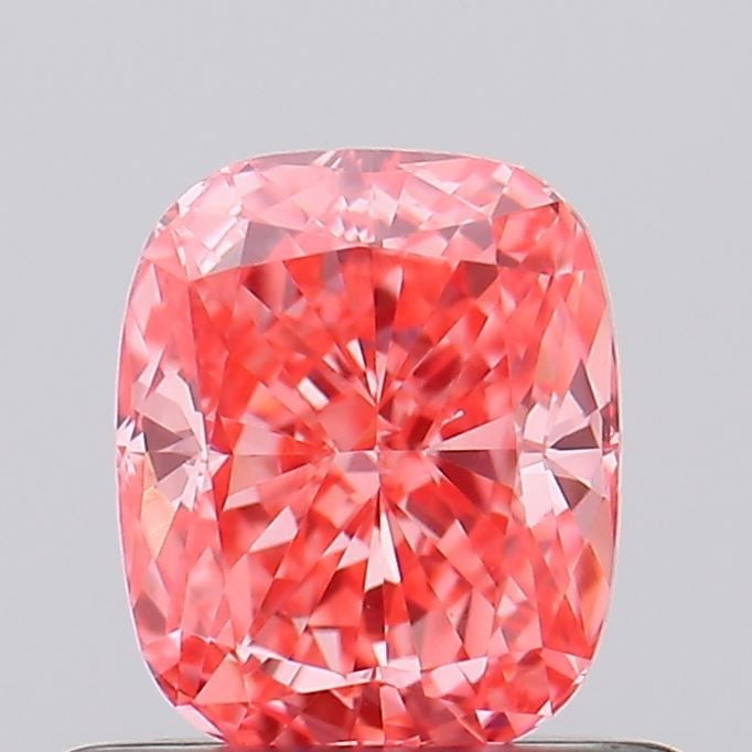 Loose Diamond - CUSHION BRILLIANT 0.6ct Fancy Vivid Pink VS1: Loose Diamond - CUSHION BRILLIANT 0.6ct Fancy Vivid Pink VS1 Source: This is a real non-mined Diamond that has been grown in a lab Shape: CUSHION BRILLIANT Carats: 0.6 Color: Fancy Vivid Pink Certific