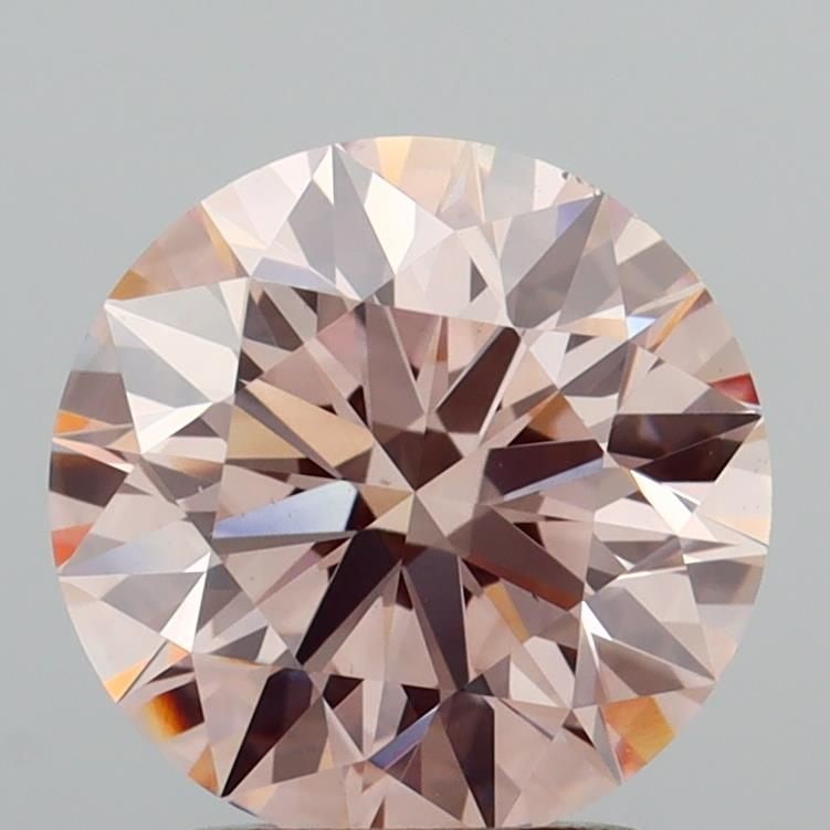 Ideal Loose Diamond - ROUND 2.11ct Fancy Brownish Pink VS1: Ideal Loose Diamond - ROUND 2.11ct Fancy Brownish Pink VS1 Source: This is a real non-mined Diamond that has been grown in a lab Shape: ROUND Carats: 2.11 Color: Fancy Brownish Pink Certification: IGI
