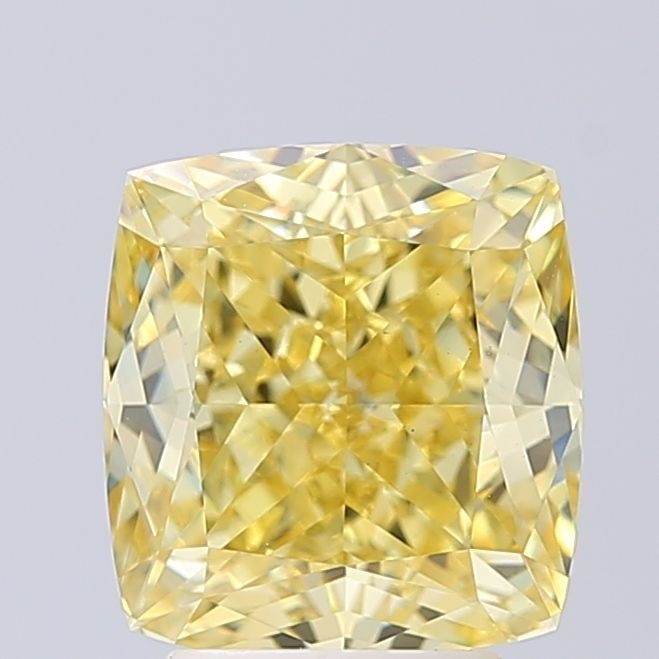 Loose Diamond - CUSHION MODIFIED 4.0ct Fancy Vivid Yellow VS1: Loose Diamond - CUSHION MODIFIED 4.0ct Fancy Vivid Yellow VS1 Source: This is a real non-mined Diamond that has been grown in a lab Shape: CUSHION MODIFIED Carats: 4.0 Color: Fancy Vivid Yellow Certif