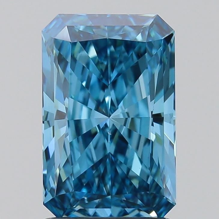 Loose Diamond - RADIANT 1.54ct Fancy Vivid Blue VS1: Loose Diamond - RADIANT 1.54ct Fancy Vivid Blue VS1 Source: This is a real non-mined Diamond that has been grown in a lab Shape: RADIANT Carats: 1.54 Color: Fancy Vivid Blue Certification: IGI Video: