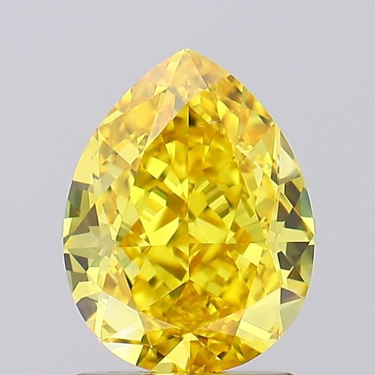 Loose Diamond - PEAR 1.5ct Fancy Vivid Yellow VS2: Loose Diamond - PEAR 1.5ct Fancy Vivid Yellow VS2 Source: This is a real non-mined Diamond that has been grown in a lab Shape: PEAR Carats: 1.5 Color: Fancy Vivid Yellow Certification: IGI Video: