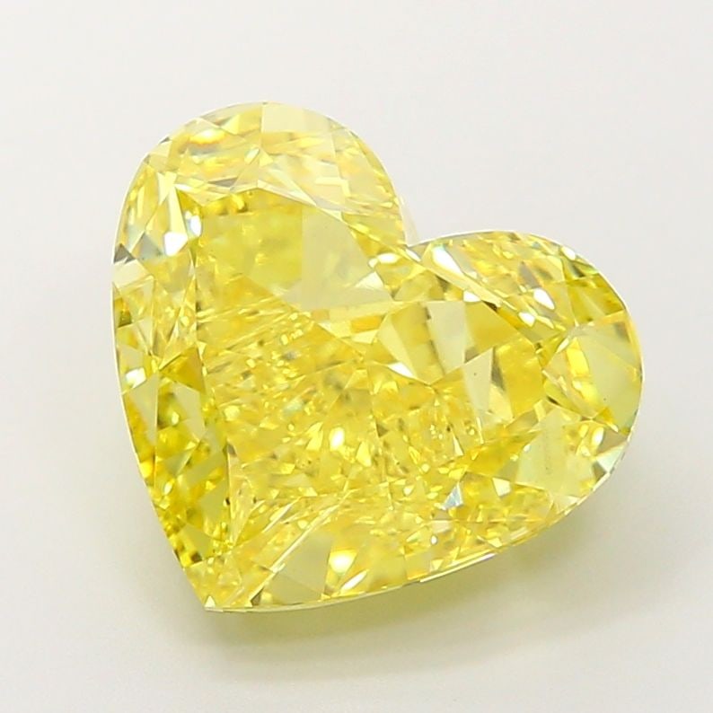 Loose Diamond - HEART 8.02ct Fancy Vivid Yellow VS1: Loose Diamond - HEART 8.02ct Fancy Vivid Yellow VS1 Source: This is a real non-mined Diamond that has been grown in a lab Shape: HEART Carats: 8.02 Color: Fancy Vivid Yellow Certification: IGI Video:
