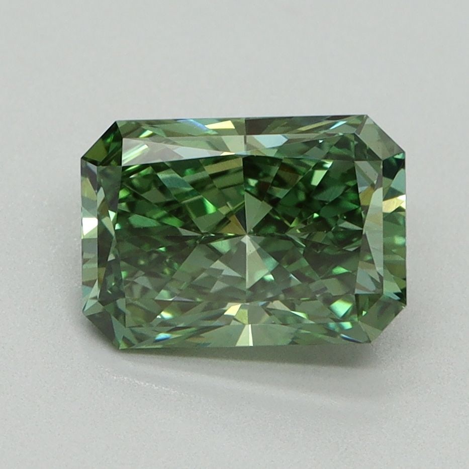 Loose Diamond - RADIANT 1.84ct Fancy Vivid Green VS1: Loose Diamond - RADIANT 1.84ct Fancy Vivid Green VS1 Source: This is a real non-mined Diamond that has been grown in a lab Shape: RADIANT Carats: 1.84 Color: Fancy Vivid Green Certification: IGI Video