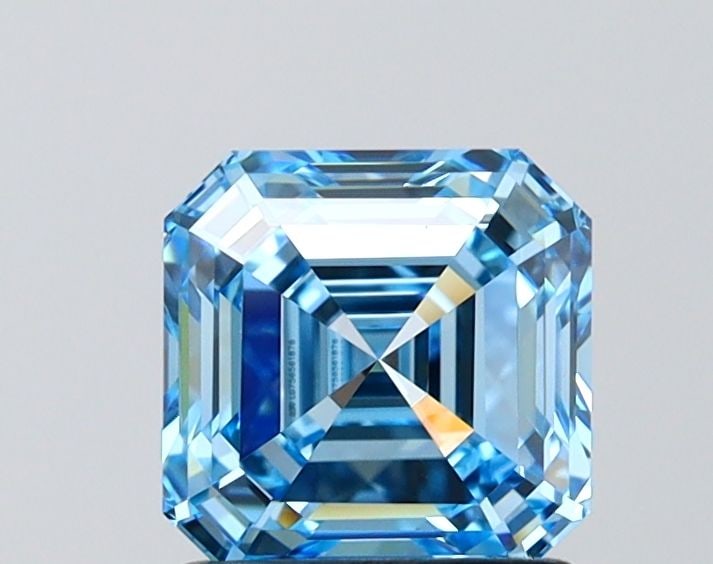 Loose Diamond - ASSCHER 1.5ct Fancy Intense Blue VS1: Loose Diamond - ASSCHER 1.5ct Fancy Intense Blue VS1 Source: This is a real non-mined Diamond that has been grown in a lab Shape: ASSCHER Carats: 1.5 Color: Fancy Intense Blue Certification: IGI Video