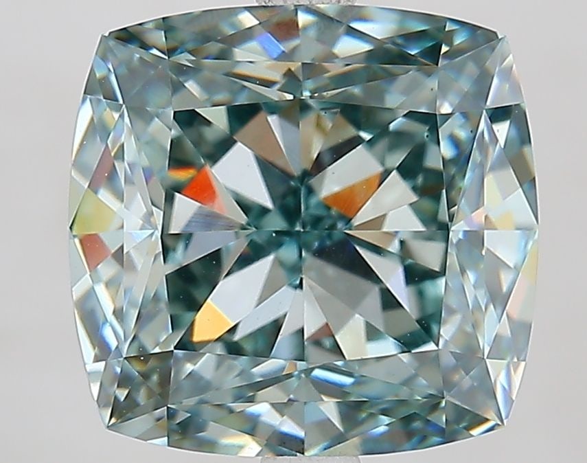 Loose Diamond - CUSHION MODIFIED 5.93ct Fancy Intense Green VS1 (1 of 1)