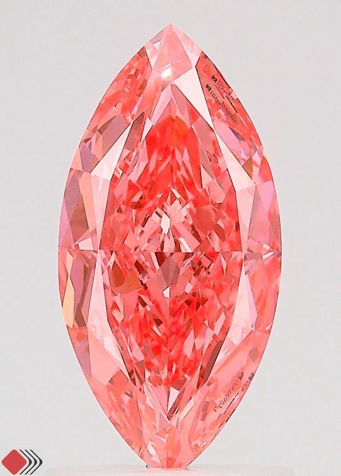 Loose Diamond - MARQUISE 1.69ct Fancy Vivid Pink VVS2: Loose Diamond - MARQUISE 1.69ct Fancy Vivid Pink VVS2 Source: This is a real non-mined Diamond that has been grown in a lab Shape: MARQUISE Carats: 1.69 Color: Fancy Vivid Pink Certification: IGI Vide