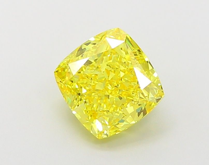 Loose Diamond - CUSHION MODIFIED 2.0ct Fancy Vivid Yellow VVS2: Loose Diamond - CUSHION MODIFIED 2.0ct Fancy Vivid Yellow VVS2 Source: This is a real non-mined Diamond that has been grown in a lab Shape: CUSHION MODIFIED Carats: 2.0 Color: Fancy Vivid Yellow Certi
