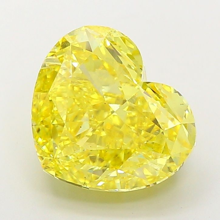 Loose Diamond - HEART 8.55ct Fancy Vivid Yellow VS2: Loose Diamond - HEART 8.55ct Fancy Vivid Yellow VS2 Source: This is a real non-mined Diamond that has been grown in a lab Shape: HEART Carats: 8.55 Color: Fancy Vivid Yellow Certification: IGI Video: