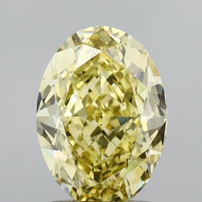 Loose Diamond - OVAL 2.07ct Fancy Intense Yellow VS1: Loose Diamond - OVAL 2.07ct Fancy Intense Yellow VS1 Source: This is a real non-mined Diamond that has been grown in a lab Shape: OVAL Carats: 2.07 Color: Fancy Intense Yellow Certification: IGI Video