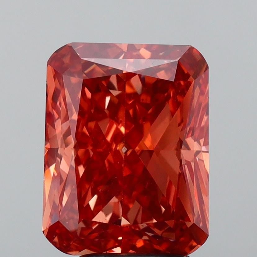 Loose Diamond - RADIANT 4.62ct Fancy Vivid Brownish Orange VS2: Loose Diamond - RADIANT 4.62ct Fancy Vivid Brownish Orange VS2 Source: This is a real non-mined Diamond that has been grown in a lab Shape: RADIANT Carats: 4.62 Color: Fancy Vivid Brownish Orange Cert