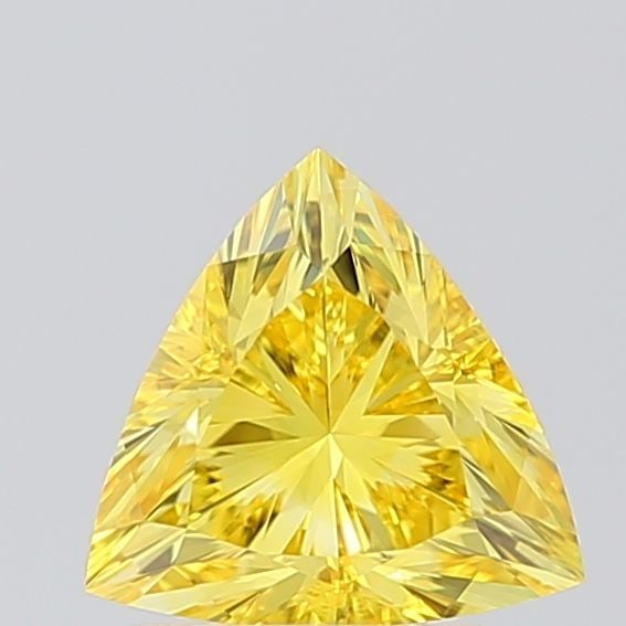 Loose Diamond - TRIANGULAR 1.06ct Fancy Vivid Yellow VVS1: Loose Diamond - TRIANGULAR 1.06ct Fancy Vivid Yellow VVS1 Source: This is a real non-mined Diamond that has been grown in a lab Shape: TRIANGULAR Carats: 1.06 Color: Fancy Vivid Yellow Certification: