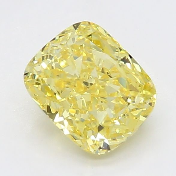 Loose Diamond - CUSHION BRILLIANT 0.81ct Fancy Vivid Yellow VS1: Loose Diamond - CUSHION BRILLIANT 0.81ct Fancy Vivid Yellow VS1 Source: This is a real non-mined Diamond that has been grown in a lab Shape: CUSHION BRILLIANT Carats: 0.81 Color: Fancy Vivid Yellow Ce