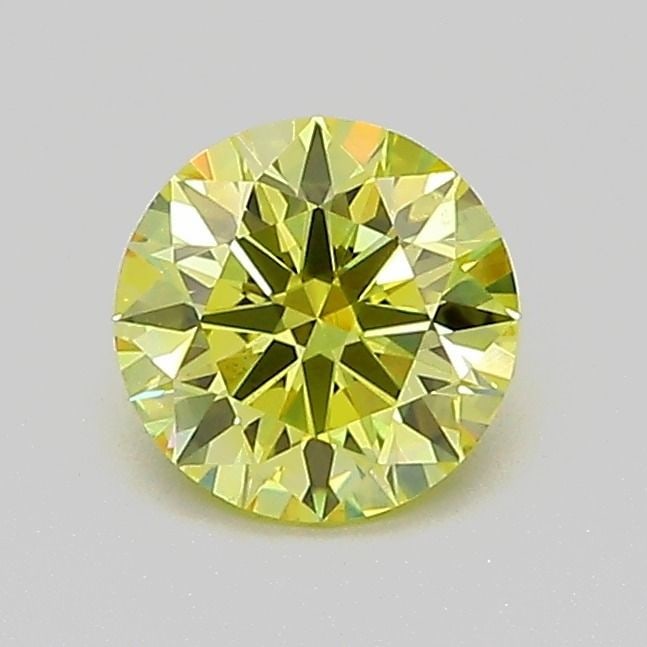 Loose Diamond - ROUND 0.74ct Fancy Intense Yellow VVS2: Loose Diamond - ROUND 0.74ct Fancy Intense Yellow VVS2 Source: This is a real non-mined Diamond that has been grown in a lab Shape: ROUND Carats: 0.74 Color: Fancy Intense Yellow Certification: IGI Vi