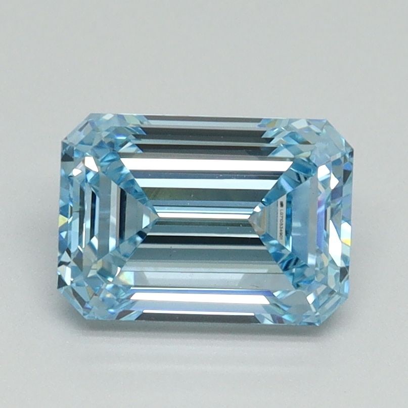 Loose Diamond - EMERALD 1.56ct Fancy Vivid Blue VVS2: Loose Diamond - EMERALD 1.56ct Fancy Vivid Blue VVS2 Source: This is a real non-mined Diamond that has been grown in a lab Shape: EMERALD Carats: 1.56 Color: Fancy Vivid Blue Certification: IGI Video: